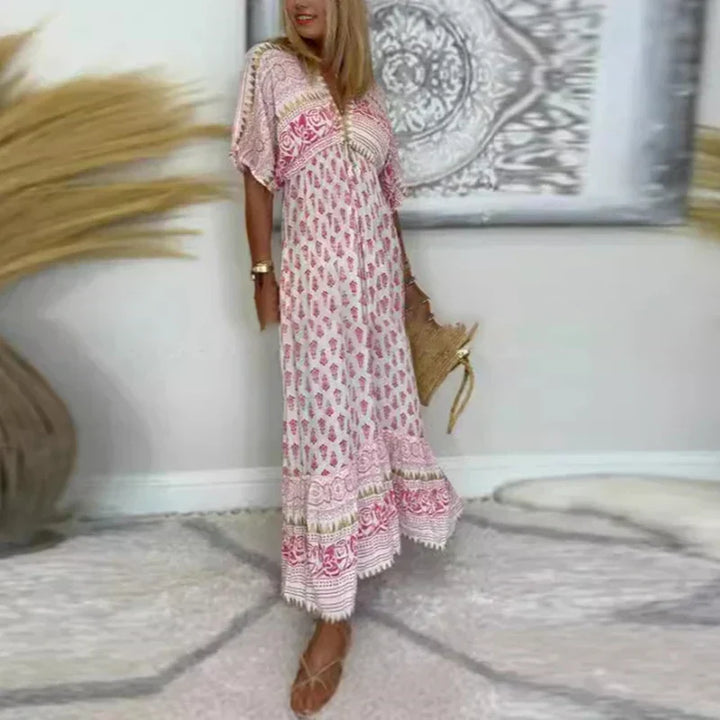 Iris | Boho Print Maxi Dress