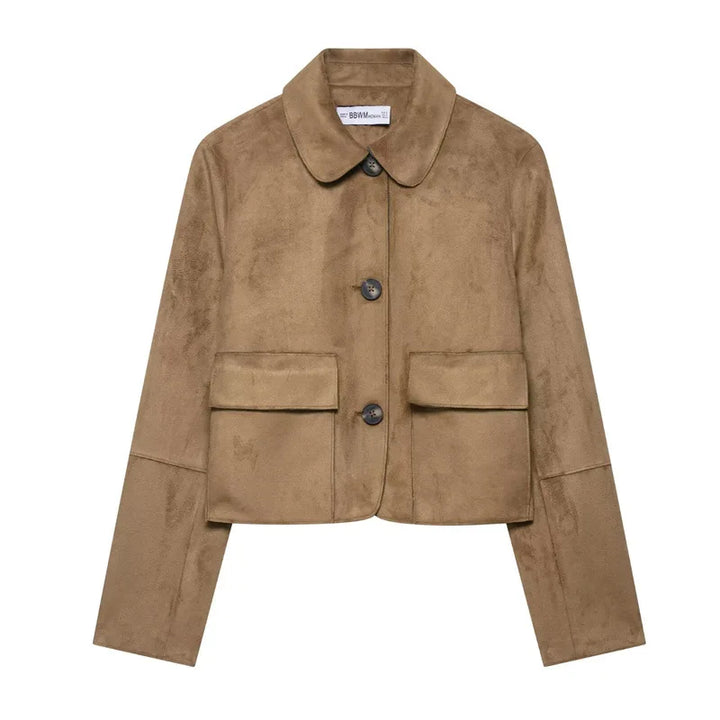 Avery Suede Cropped Jacket