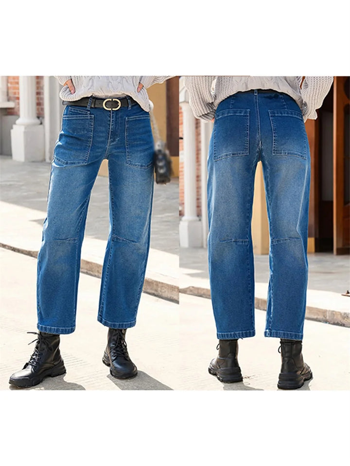 The Camden Structured Barrel Jean Denim