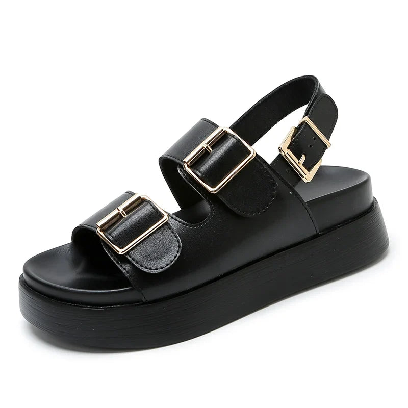 Italian Leather Platform Sandal