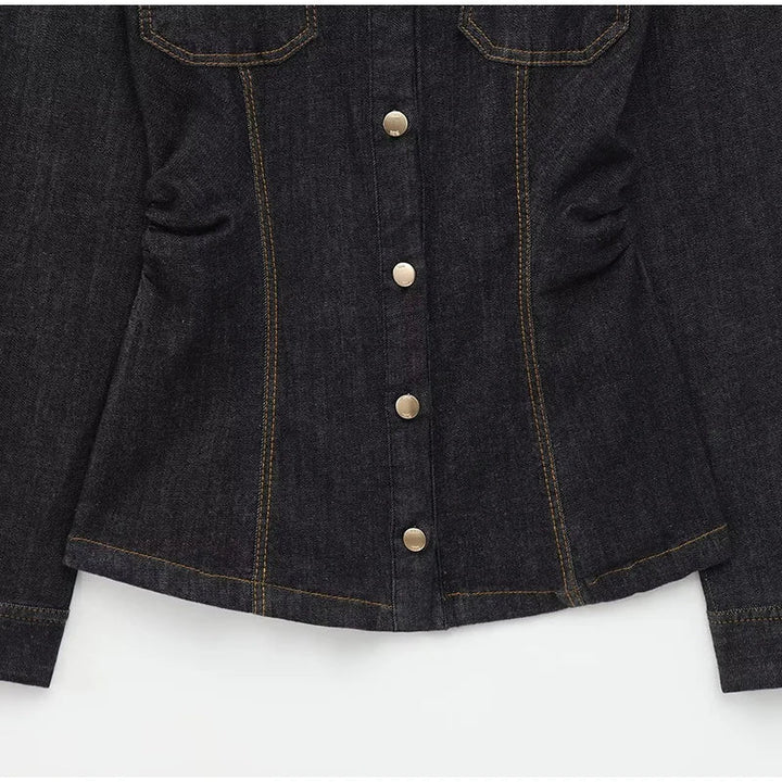 Marenza Button Denim Set