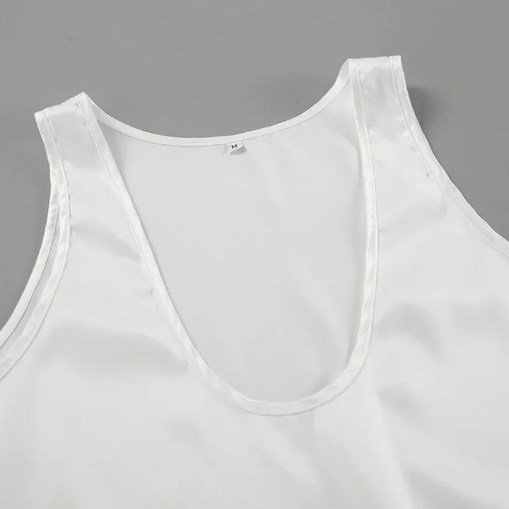 Lissia Deep Drape Satin Tank