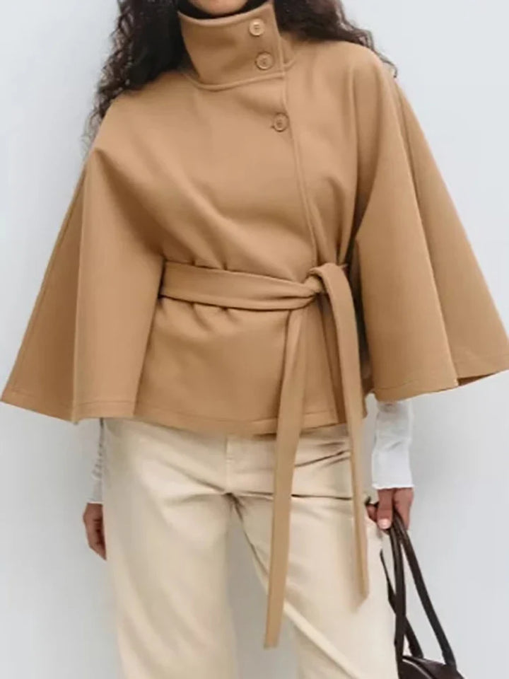 Novara Wool-Blend Cape Coat