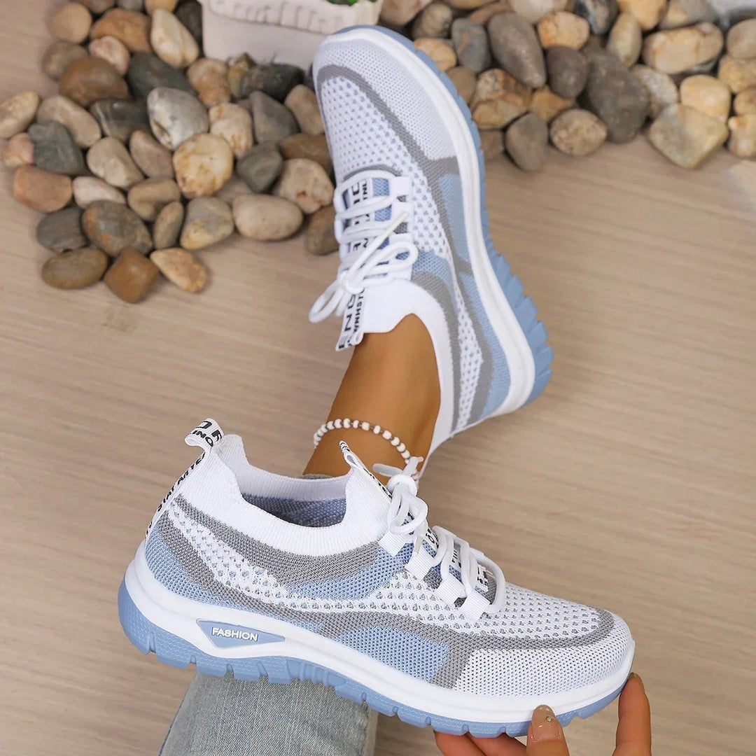 Two Tone Padded Collar Sneakers