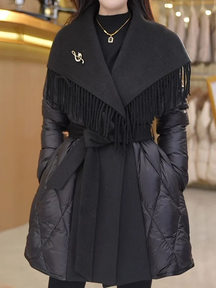 Juliette Fringe Down Coat