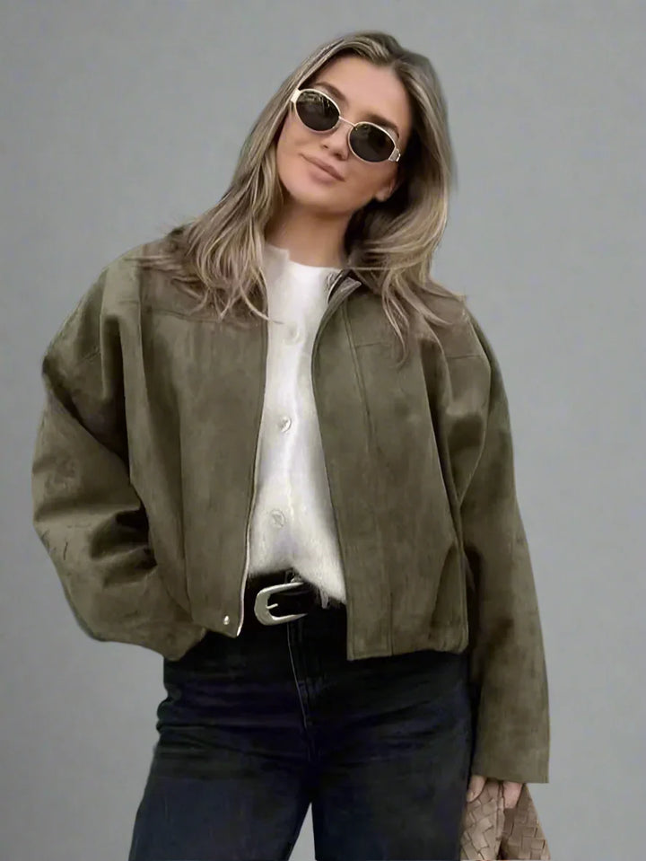 Arden Women's Suede Bomber
