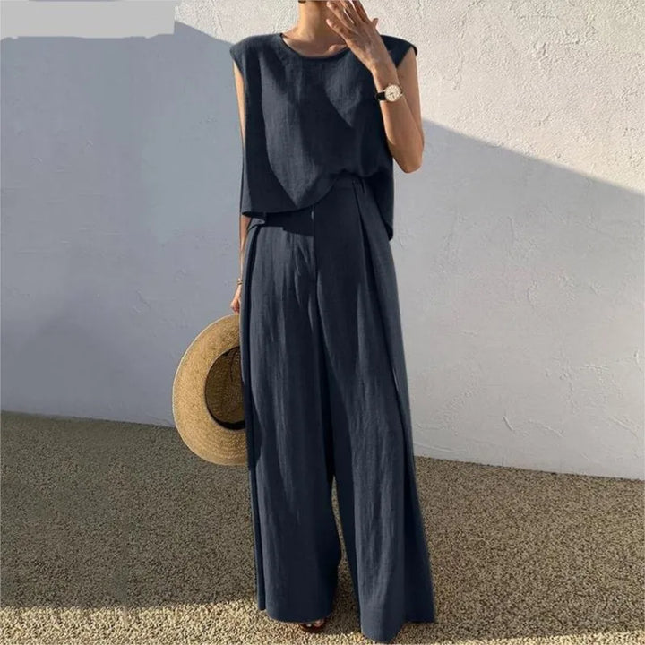 Women's Two Piece Tank Top Wide Leg Pants Set