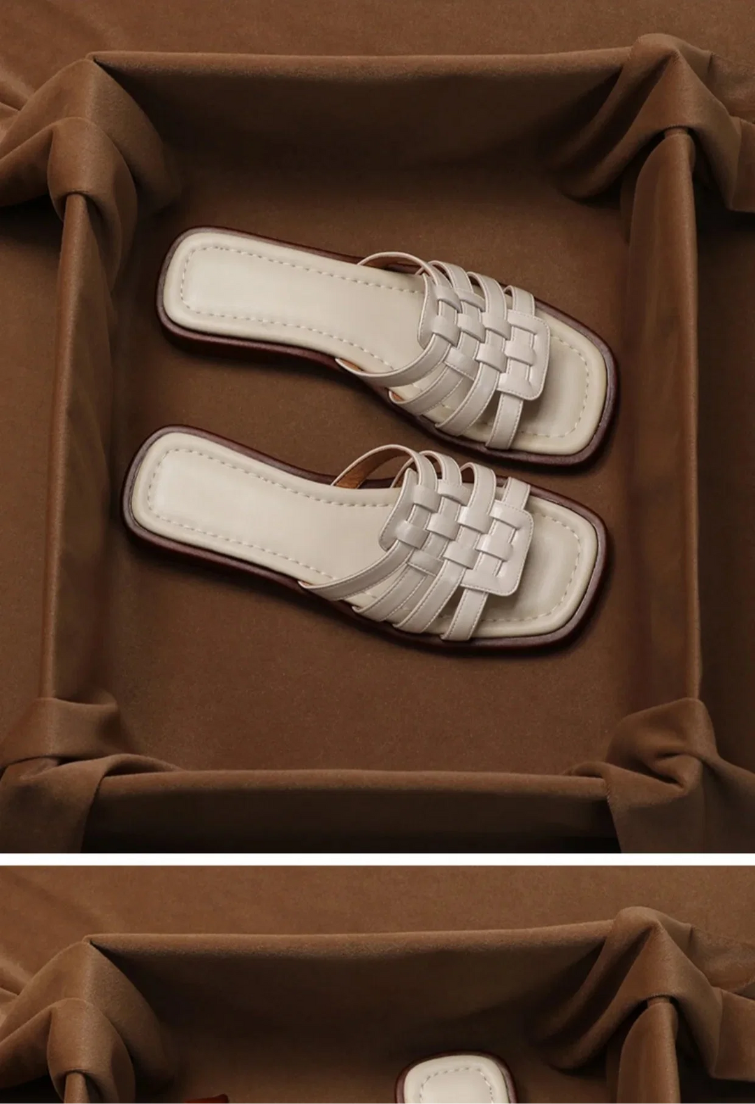 Naples Italian Leather Slides