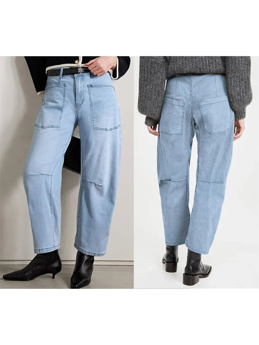 The Camden Structured Barrel Jean Denim
