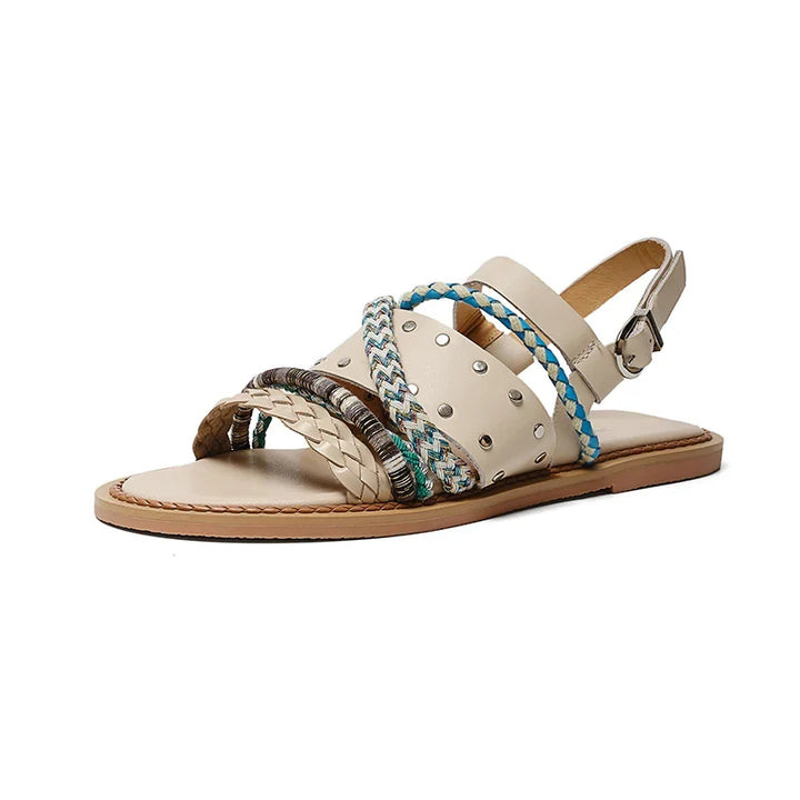 Mykonos Braided Leather Gladiator Sandal