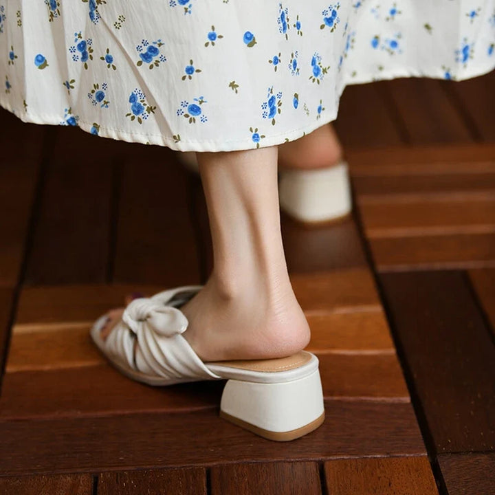 Capri Microfiber Leather Slingback Sandals