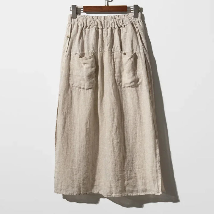 Hollis Wide Leg Linen Trouser Skirt
