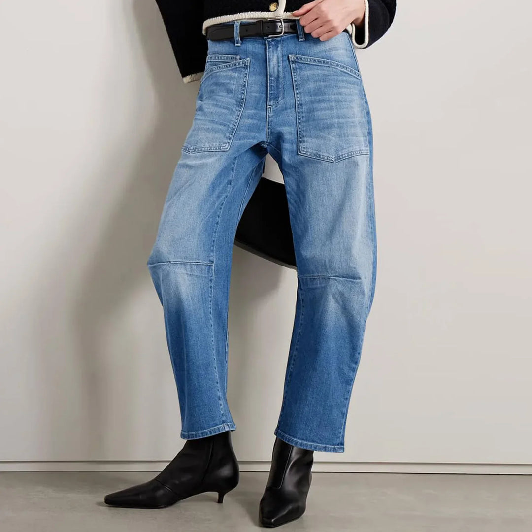 The Camden Structured Barrel Jean Denim