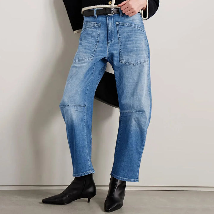 The Camden Structured Barrel Jean Denim