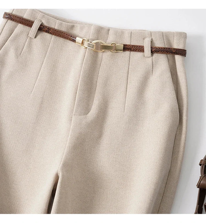 Milano Wide Leg Wool Trousers