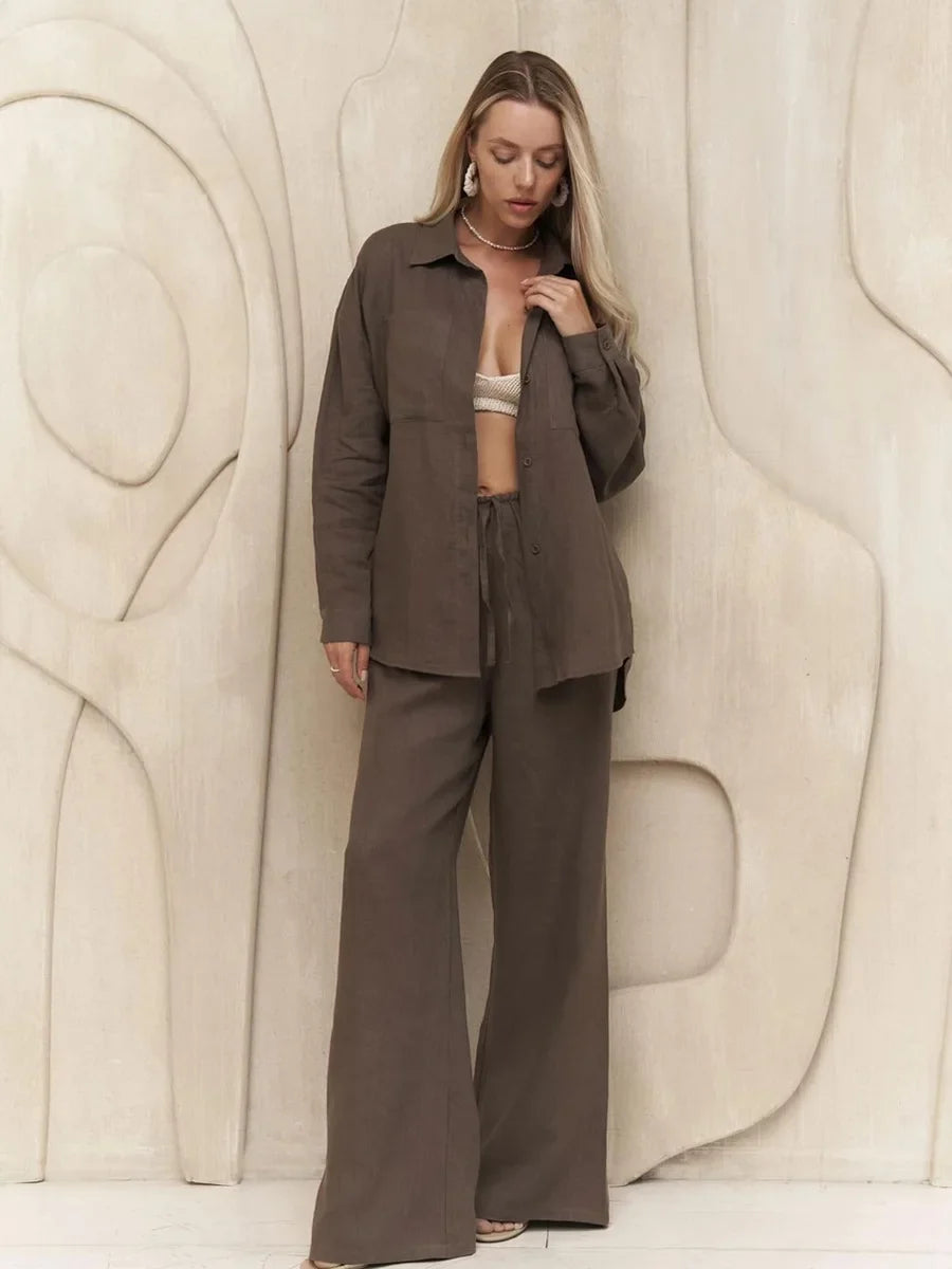 Aria 100% Cotton-Linen Set