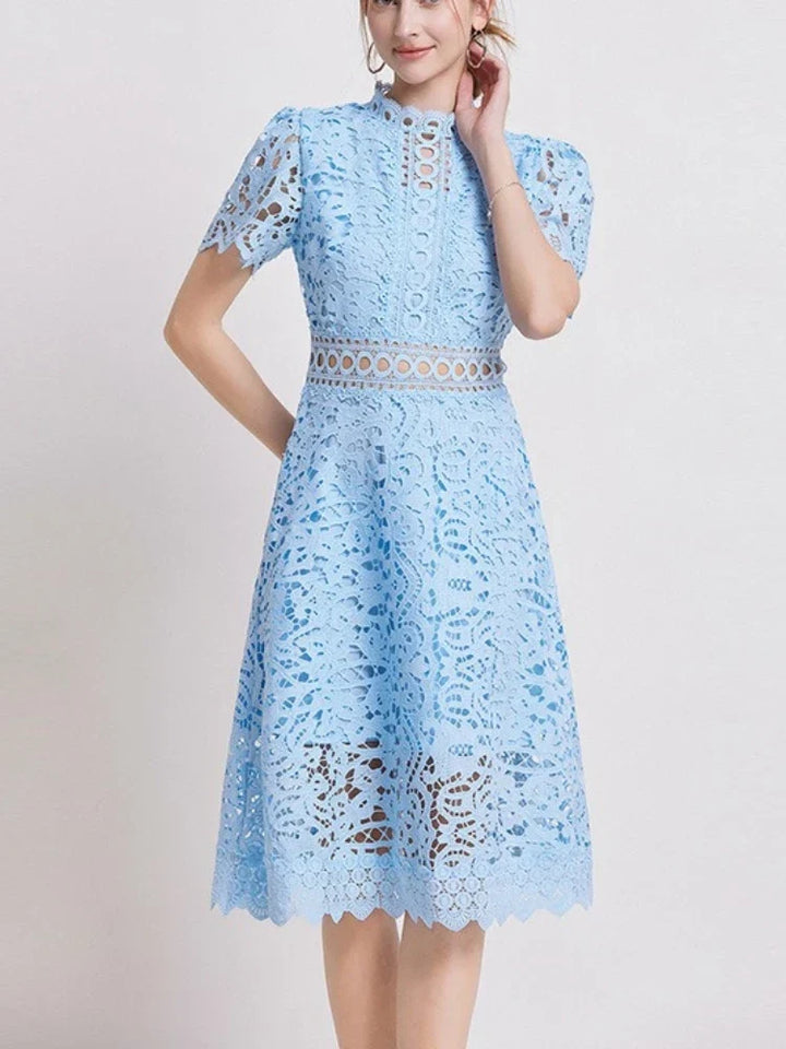 Marlene | Vintage Lace Cutwork Midi Dress