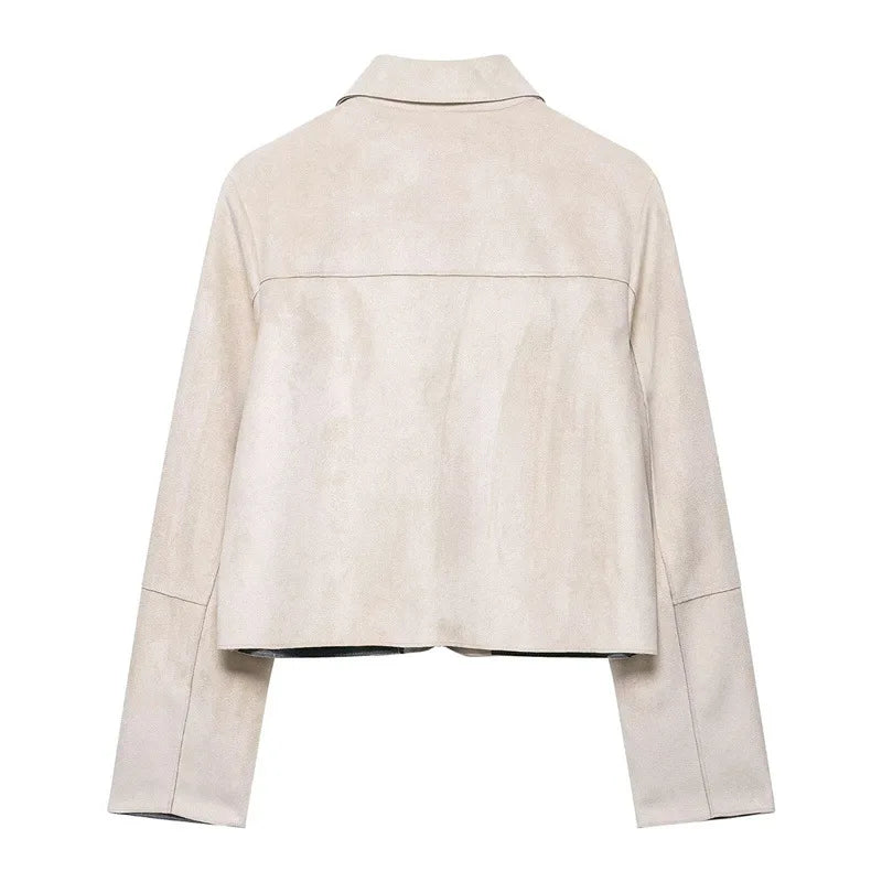 Avery Suede Cropped Jacket