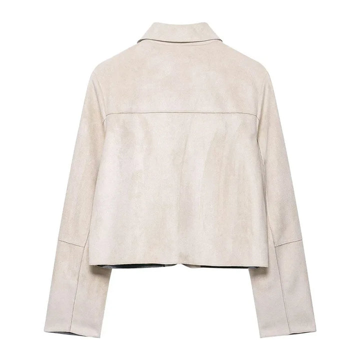 Avery Suede Cropped Jacket