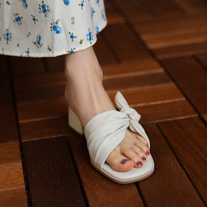 Capri Microfiber Leather Slingback Sandals