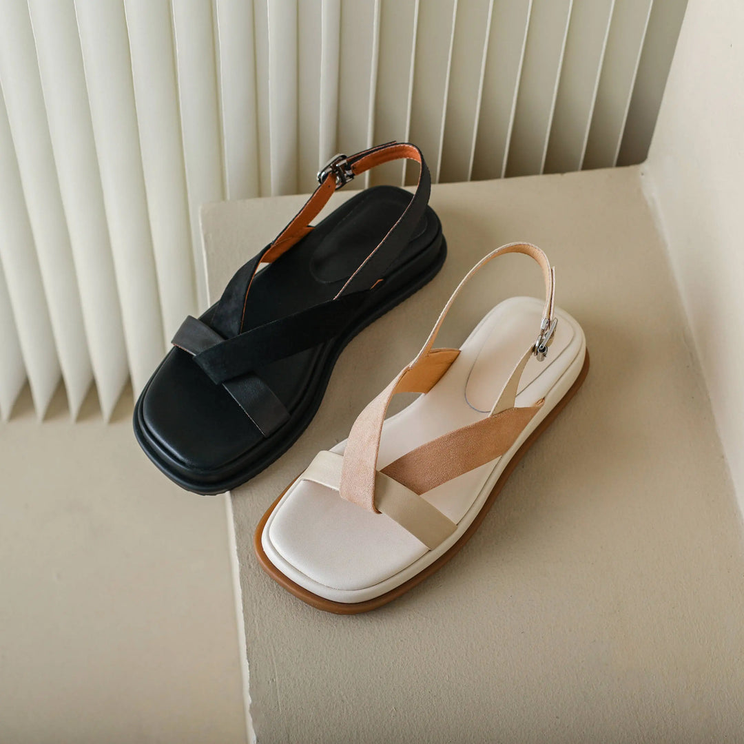Valetta Cross-Strap Platform Sandal