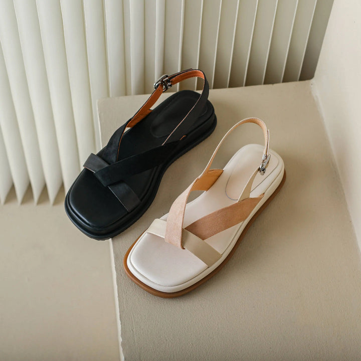 Valetta Cross-Strap Platform Sandal