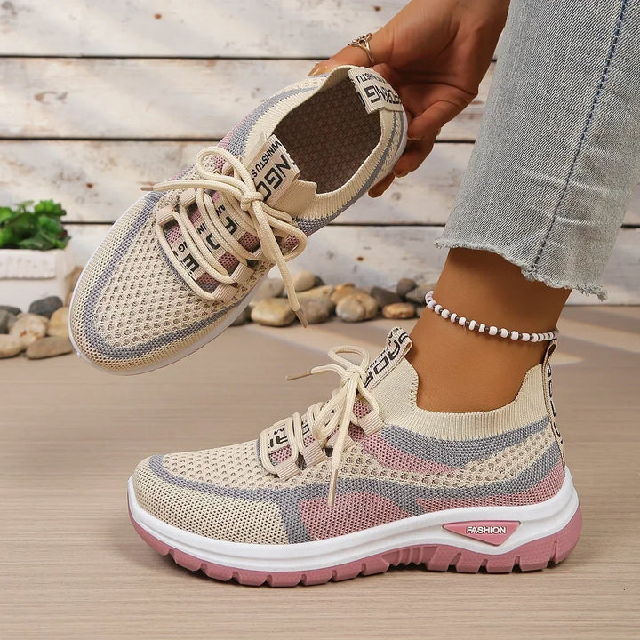 Two Tone Padded Collar Sneakers