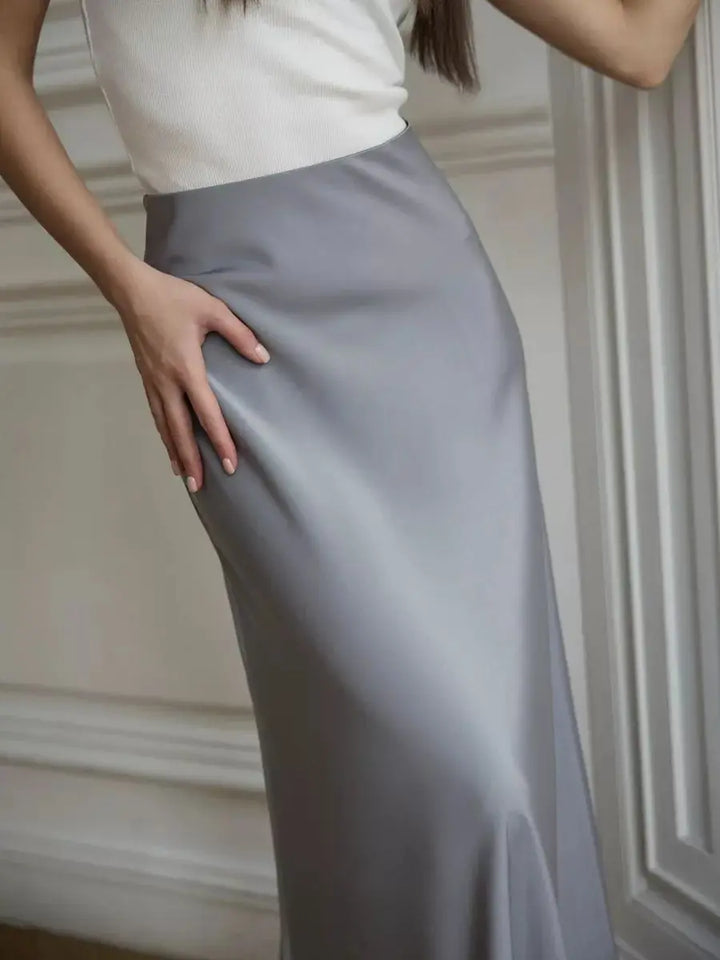 Seraphine Satin Fishtail Maxi Skirt