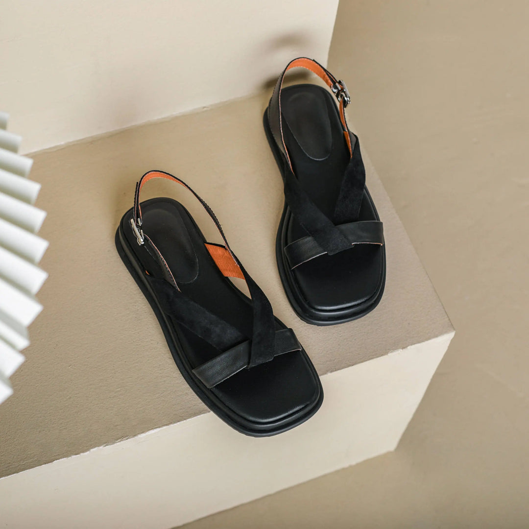 Valetta Cross-Strap Platform Sandal