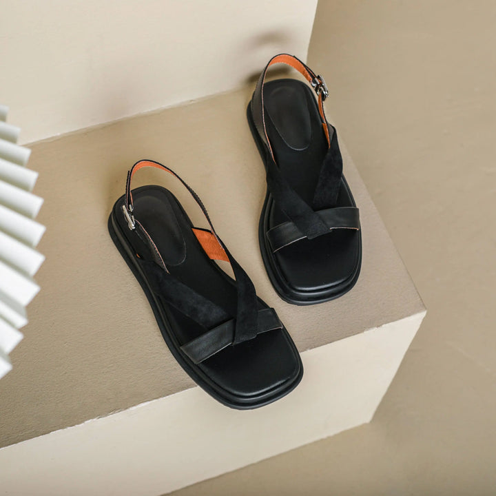 Valetta Cross-Strap Platform Sandal