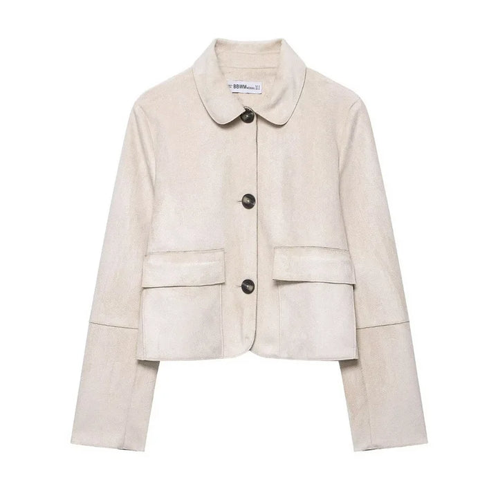 Avery Suede Cropped Jacket