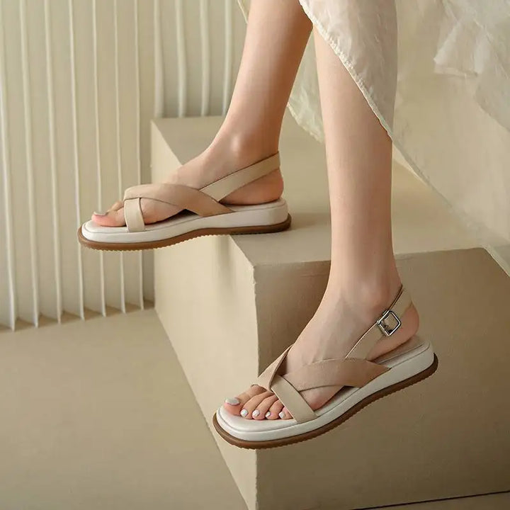Valetta Cross-Strap Platform Sandal