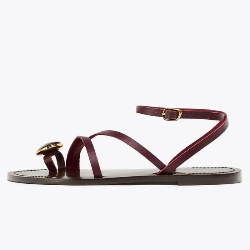 Riviera Rhinestone Flat Sandals