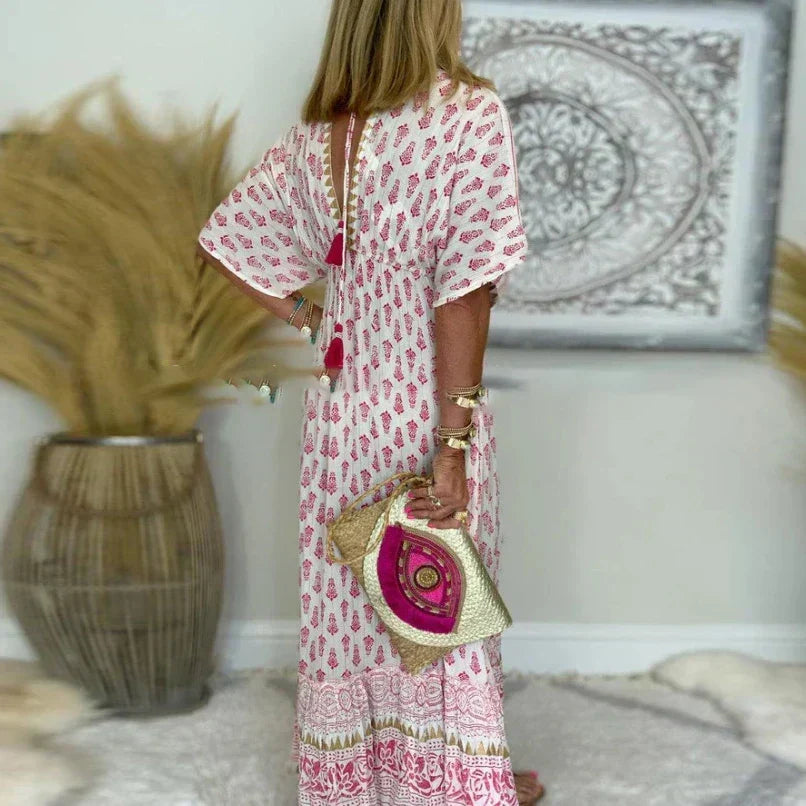 Iris | Boho Print Maxi Dress