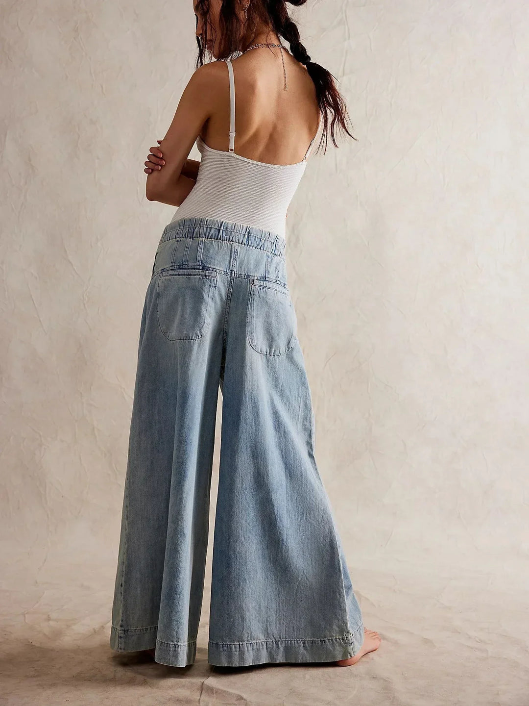 Aria Women's Pull-On Chambray Jeans