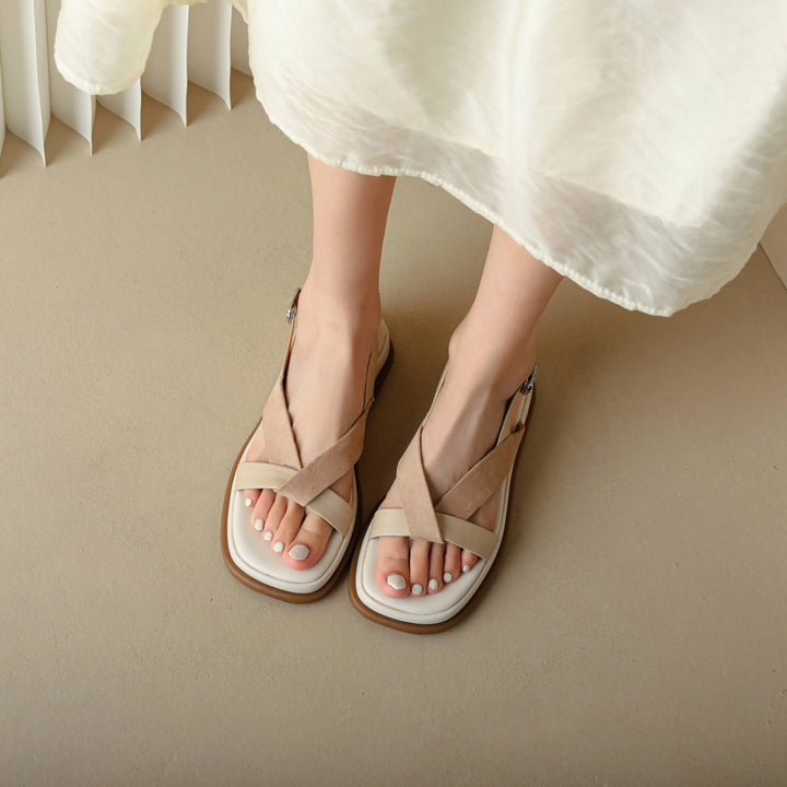 Valetta Cross-Strap Platform Sandal