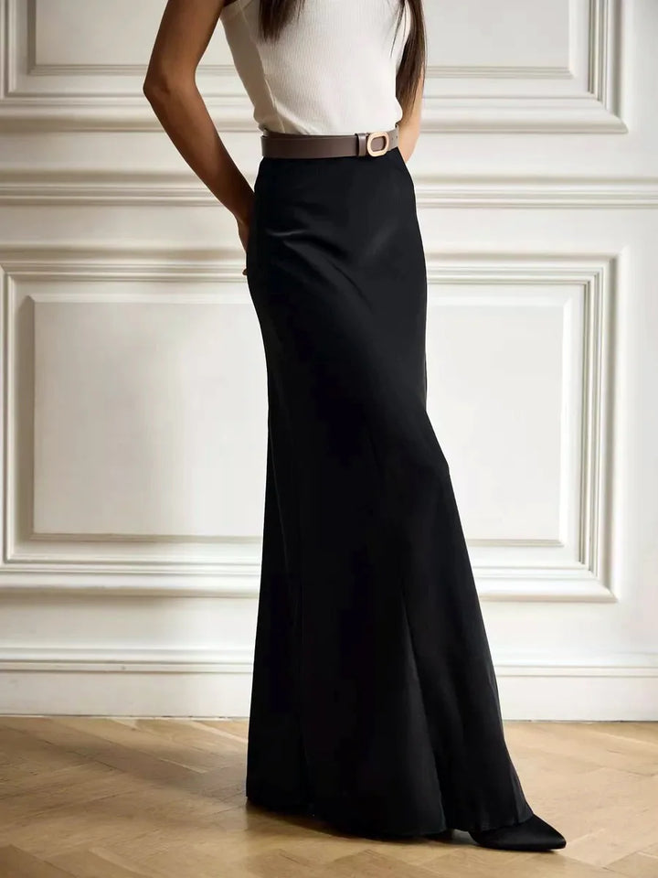 Seraphine Satin Fishtail Maxi Skirt