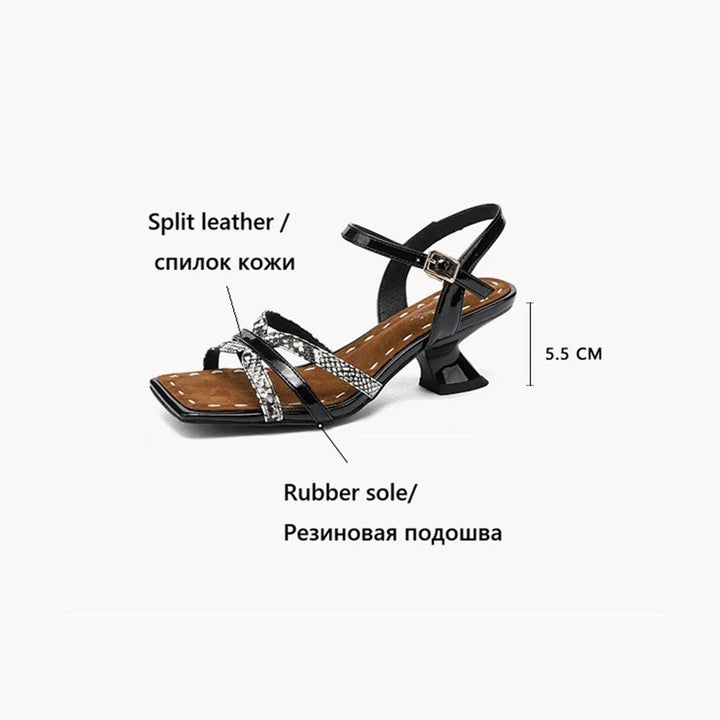 Saint-Tropez Square Toe Heel Sandal