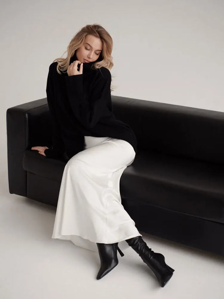 Seraphine Satin Fishtail Maxi Skirt