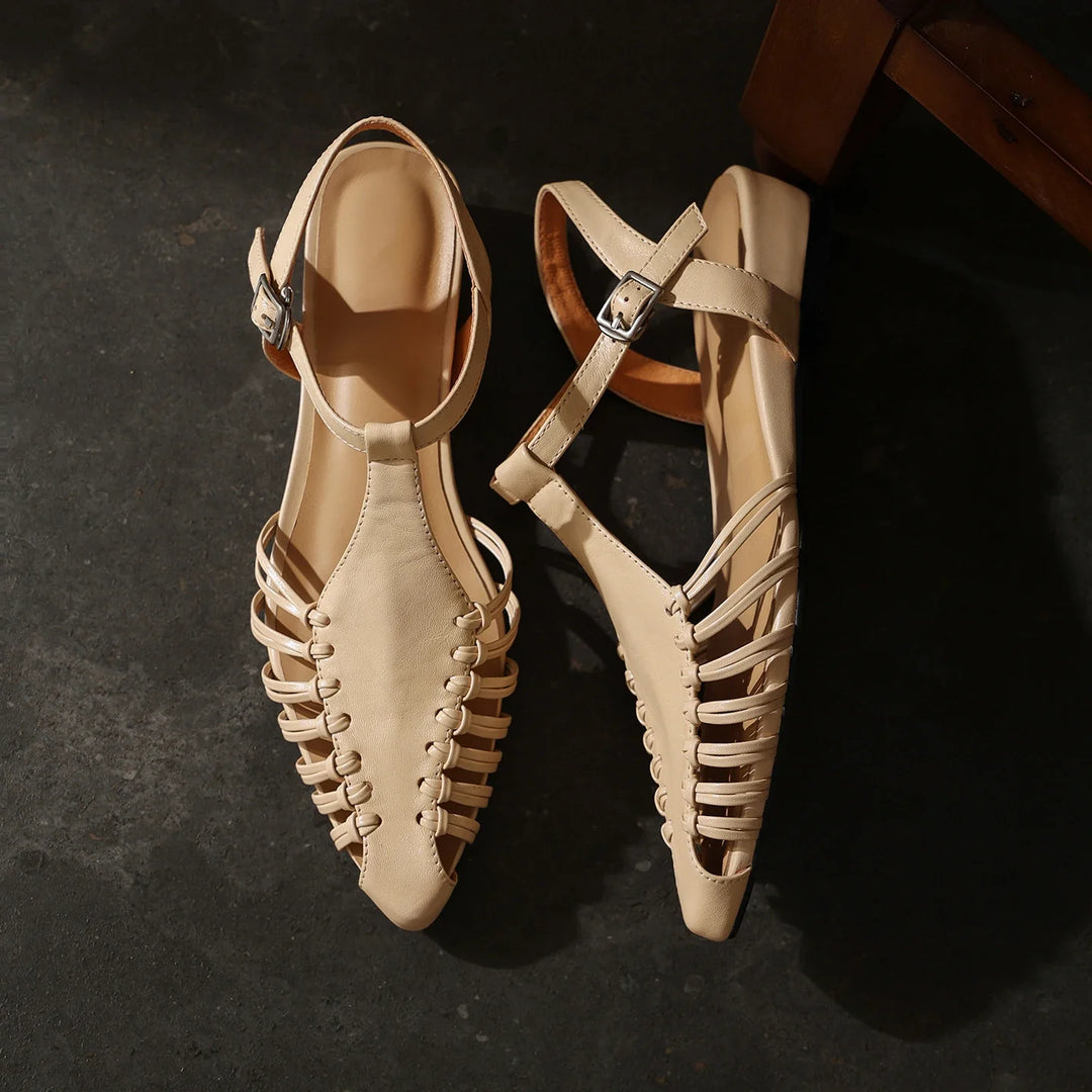 Portofino Italian Leather Pointed Slingback Sandal