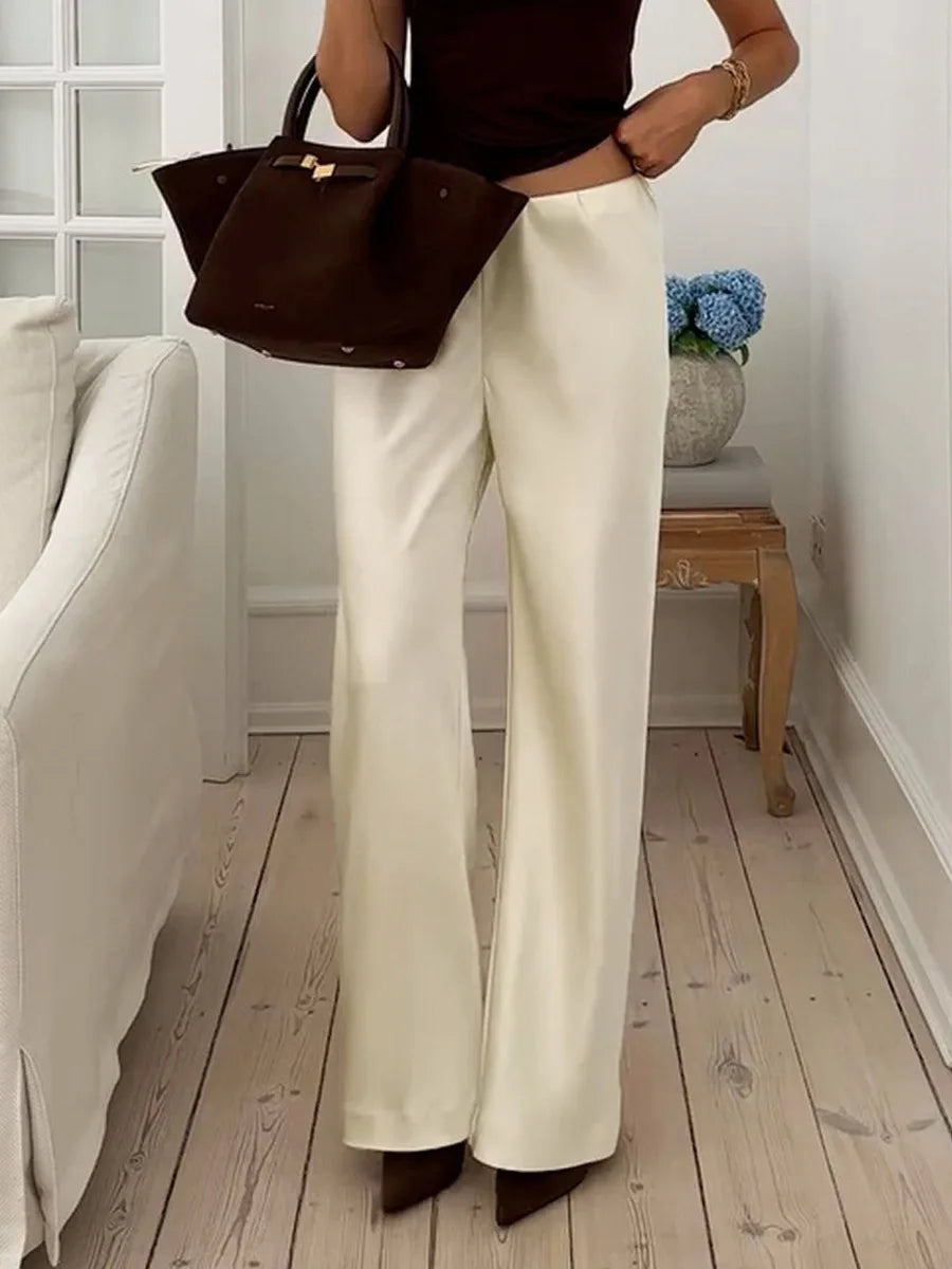 Elara Silk-Feel Lounge Trousers