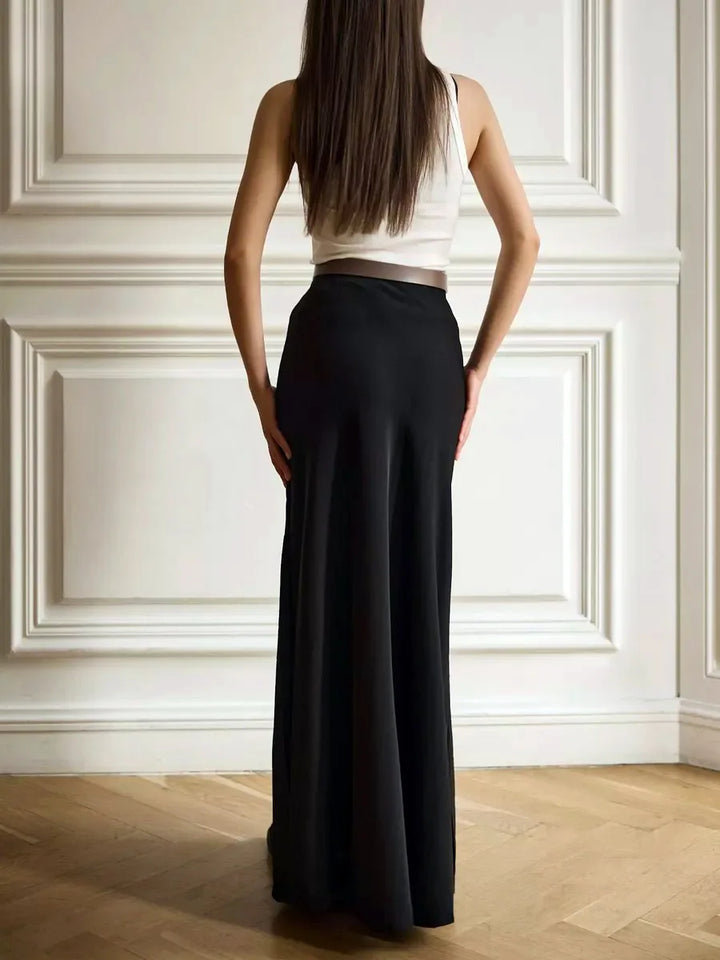 Seraphine Satin Fishtail Maxi Skirt