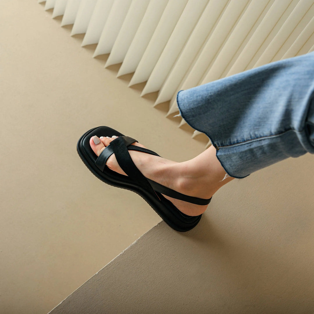 Valetta Cross-Strap Platform Sandal