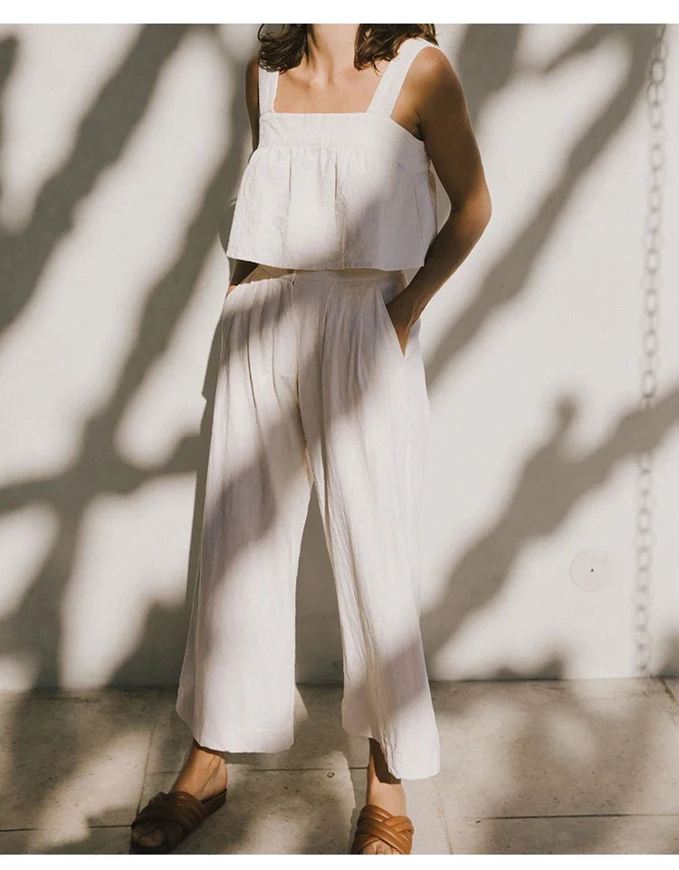 The Pleated Culotte Linen Pant