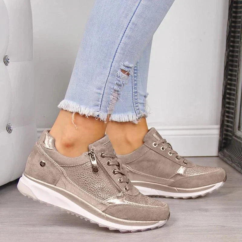 Sequin Hidden Wedge Sneakers
