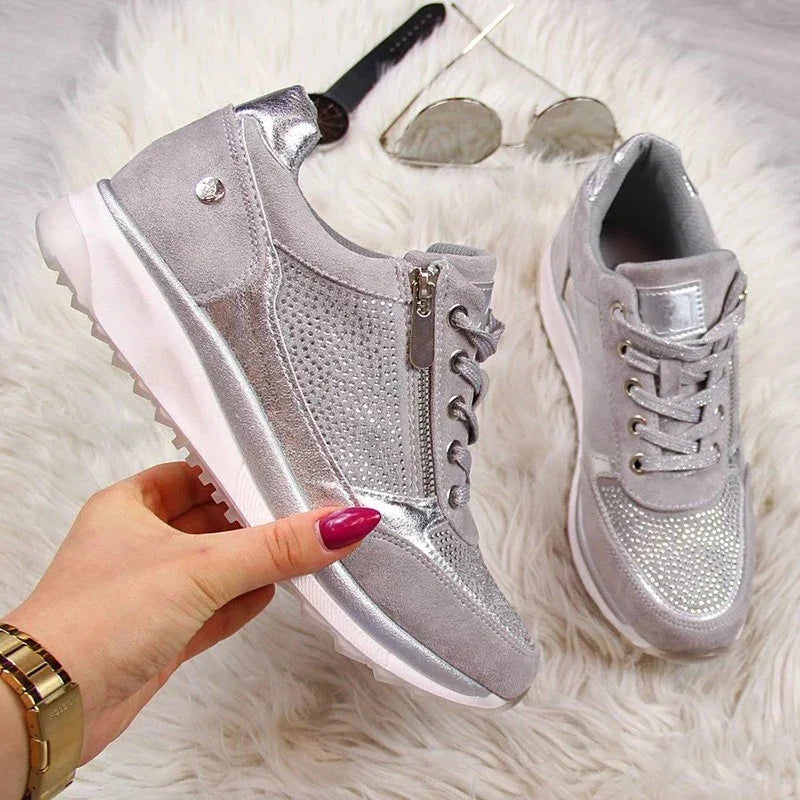 Sequin Hidden Wedge Sneakers