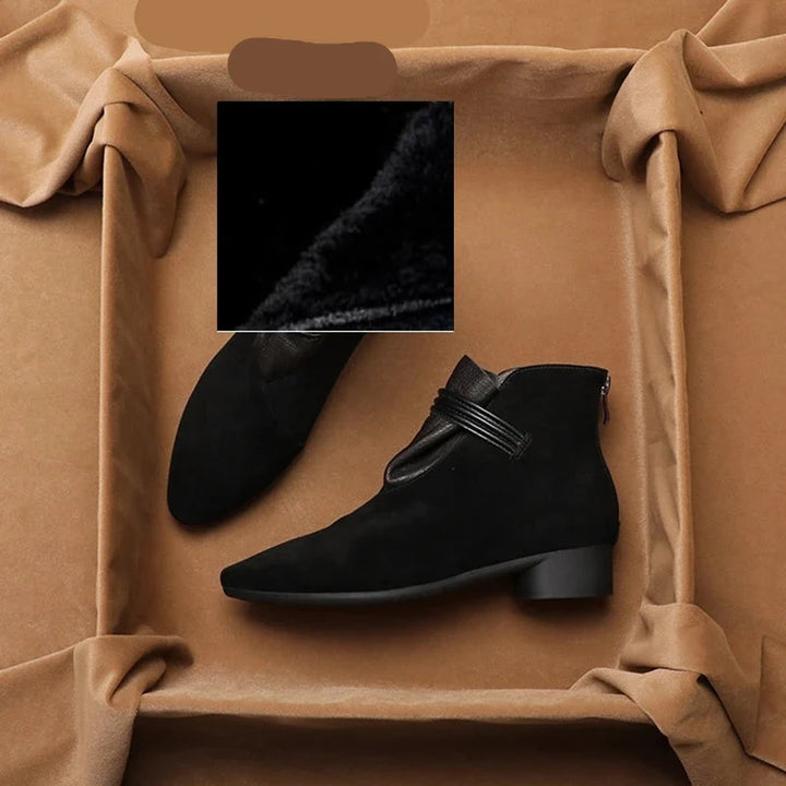 Vivienne Italian Crest Suede Boots