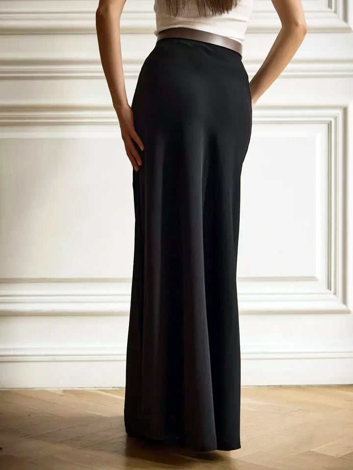 Seraphine Satin Fishtail Maxi Skirt