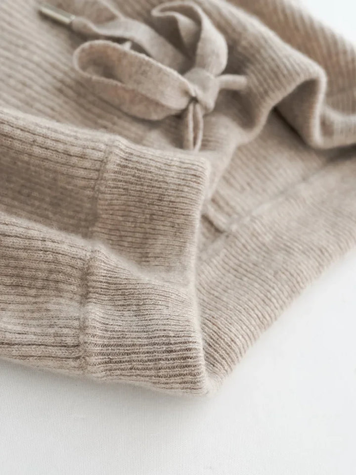 Wool Knitted Wide Leg Pants