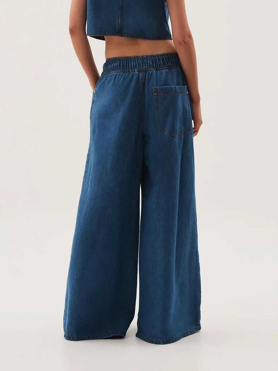 Monaco Drawstring Wide-Leg Jean